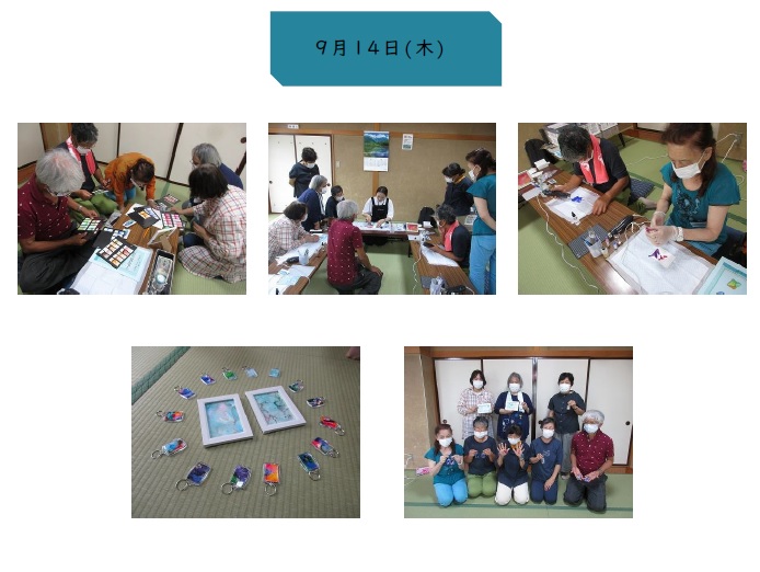 アルコールインクアートの様子