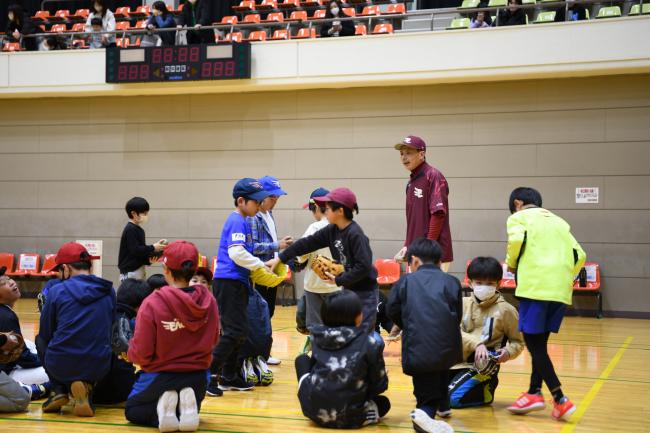 野球教室の様子