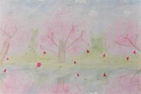 名取の公園の桜の画像