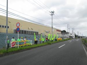 交通安全声がけ
