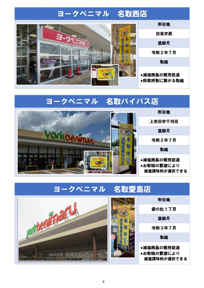 【HP起案用】名取市減塩推進協力店一覧【R6.11】6