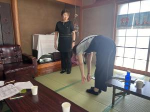 ストレッチの様子
