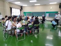 親子で防災の様子