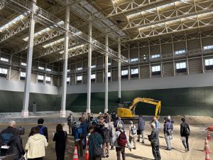 クローズド型最終処分場見学中