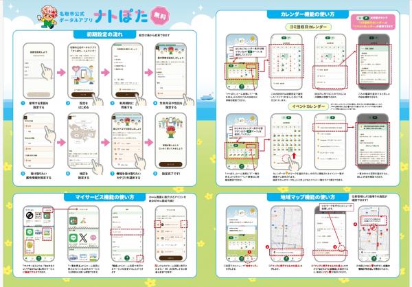 ナトぽたご利用方法（リーフレット裏面）