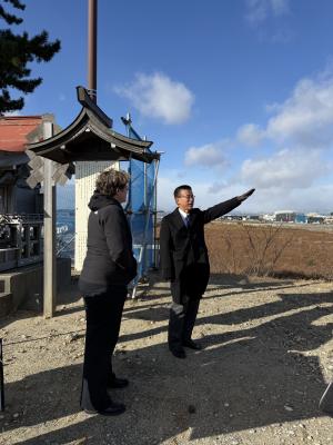 日和山視察の様子