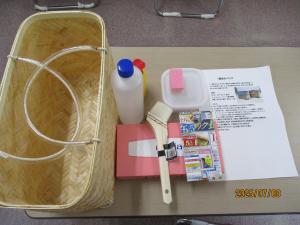 一閑張りバッグ作りの写真1