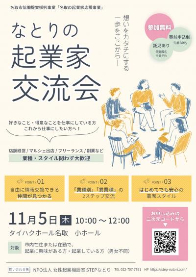 ちらし(なとりの起業家交流会)