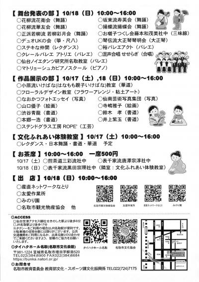 文化芸術祭チラシ裏