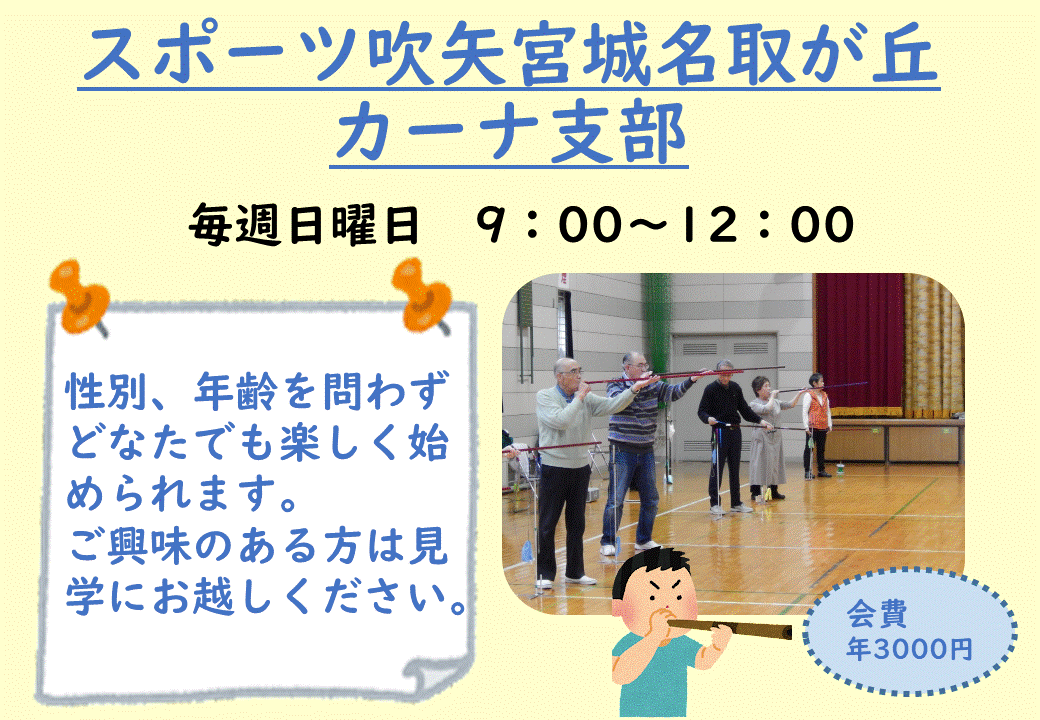 スポーツ吹矢宮城名取が丘カーナ支部の画像