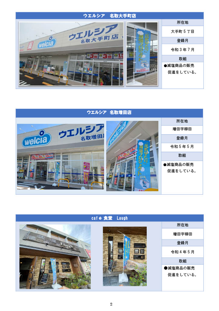 名取市減塩推進協力店のご紹介の画像2