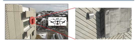 ドローンを活用した点検作業の様子