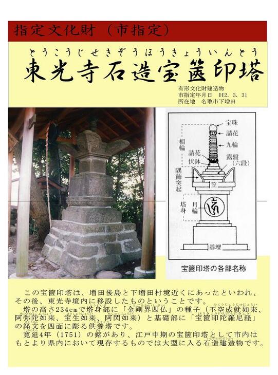 東光寺石造宝篋印塔の画像