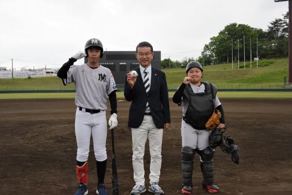 山田市長と選手