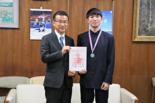 山田市長と記念撮影